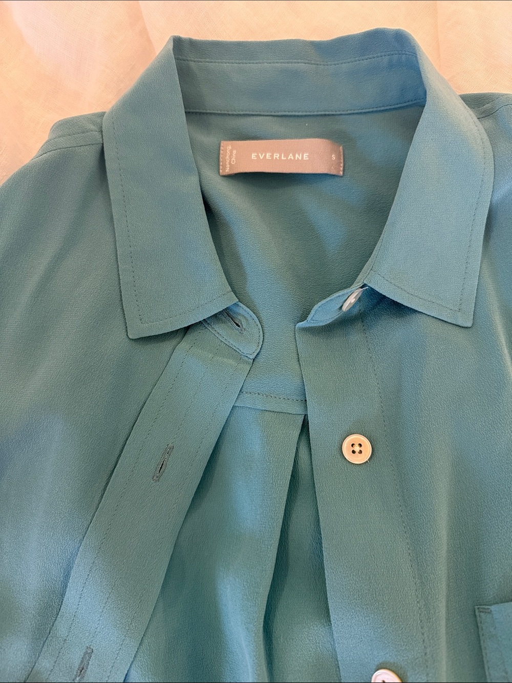 Everlane the way short shirt - teal